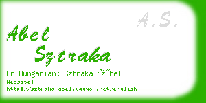 abel sztraka business card